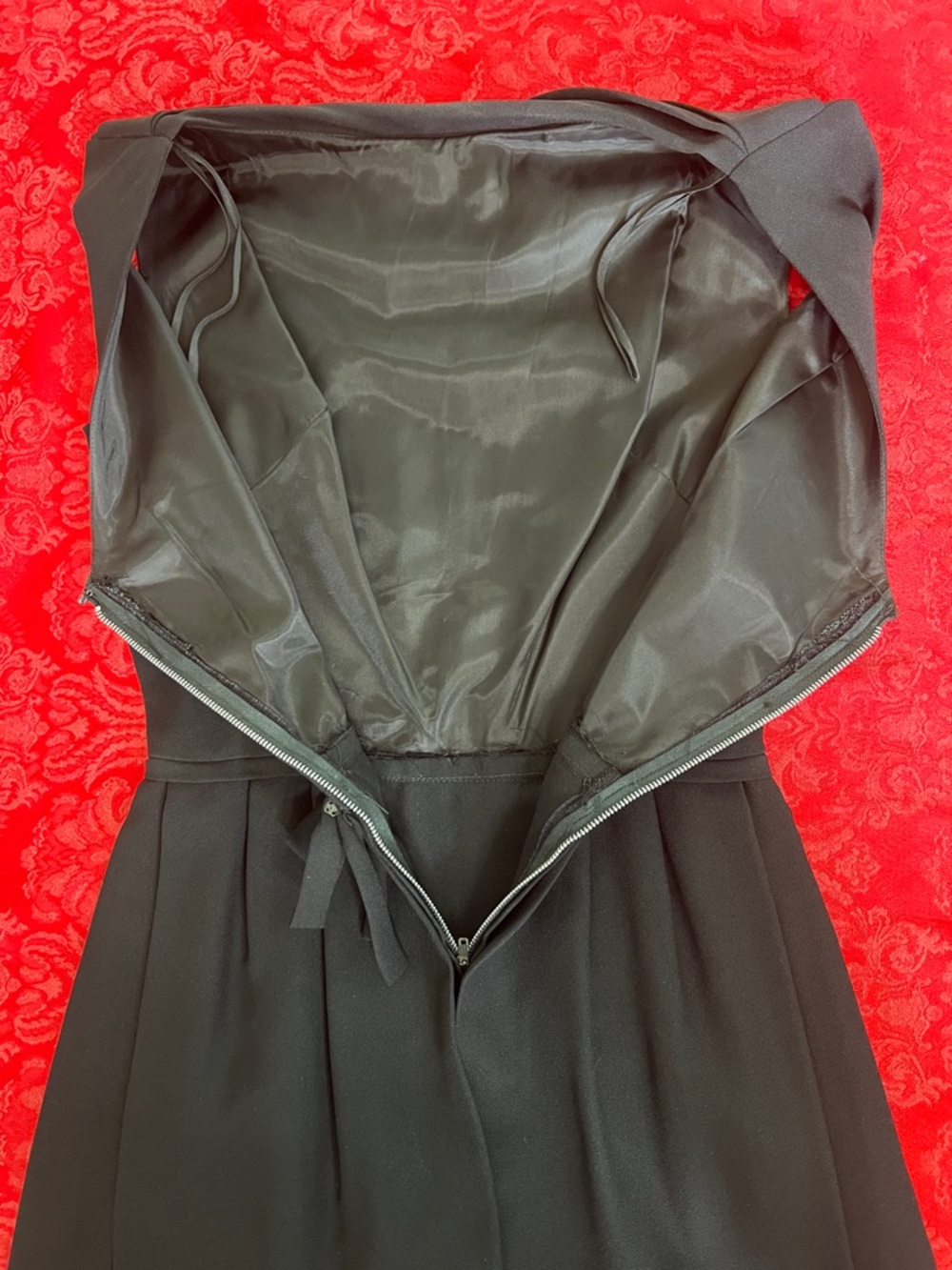 Vintage Handmade Black Sheath Dress Sleeveless Bateau Neck XS-S (Estimated Size) - Picture 9 of 11